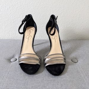 Jessica Simpson JS Jessies Smoke Combo Vinyl Heels